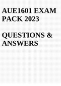 AUE1601 Exam PACK 2023