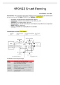 Aantekeningen/samenvatting van Smart Farming - HPON12