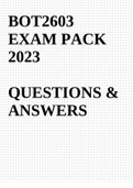 BOT2603 Exam PACK 2023