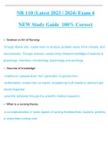 NR 110 (Latest 2023 / 2024) Exam 4 NEW Study Guide 100% Correct