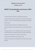 MOOC3 Exam Questions and Answers 100% Pass