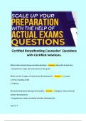 Certified Breastfeeding Counselor/ Questions with Certified Solutions.  