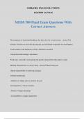 MEDS 580 Final Exam Questions With Correct Answers