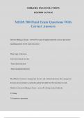 MEDS 580 Final Exam Questions With Correct Answers