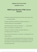 MSIS Exam Questions With Correct Answers