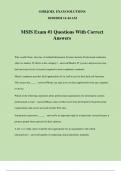 MSIS Exam #1 Questions With Correct Answers