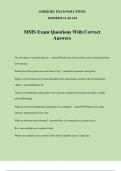 MSIS Exam Questions With Correct Answers