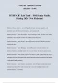 MTSU CFI Lab Test 1. FOI Study Guide. Spring 2024 (Not Finished)