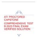 ATI PROCTORED CAPSTONE COMPREHENSIVE TEST B 2023 FINAL EXAM VERIFIED SOLUTION