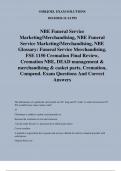 NBE Funeral Service Marketing/Merchandising, NBE Funeral Service Marketing/Merchandising, NBE Glossary: Funeral Service Merchandising, FSE 1150 Cremation Final Review, Cremation NBE, DEAD management & merchandising & casket parts, Cremation, Compend. Exam