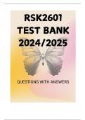 RSK2601 TEST BANK 2024/2025