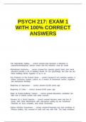 PSYCH 217 EXAM 1 WITH 100- CORRECT ANSWERS.