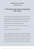 NC Real Estate exit exam review Questions 100% Solved.