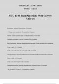 NCC EFM Exam Questions With Correct Answers