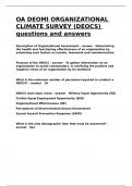 OA DEOMI ORGANIZATIONAL CLIMATE SURVEY (DEOCS) questions and answers