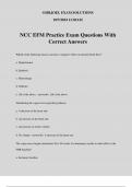 NCC EFM Practice Exam Questions With Correct Answers