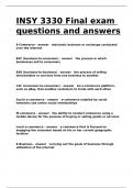 INSY 3330 Final exam questions and answers.