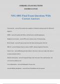 NSG 6001 Final Exam Questions With Correct Answers