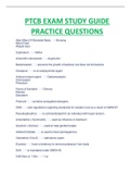 PTCB EXAM STUDY GUIDE PRACTICE QUESTIONS WITH 100% CORRECT ANSWERS.