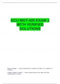 GCU MGT-420 EXAM 1 WITH VERIFIED SOLUTIONS.