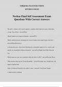 Norkus Final Self Assessment Exam Questions With Correct Answers