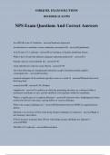 NPS Exam Questions And Correct Answers