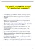   Utah Producer Life And Health Insurance Exam Questions With Answers 2024