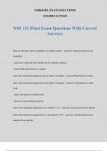 NSE 111 Final Exam Questions With Correct Answers