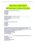 ARDAMS ABDOMEN PATHOLOGY EXAM REVIEW QUESTIONS WITH CORRECT ANSWERS RATED A