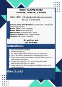 ECON 1000 - Introduction to Microeconomics 2024 – 2025 ECON 1000 Midterm Exam Prep Questions and Answers | 100% Pass Guaranteed | Graded A+ |