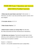 FNDH 400 Exam 2 Questions and Answers