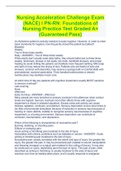 Nursing Acceleration Challenge Exam (NACE) I PN-RN: Foundations of Nursing Practice Test Graded A+ (Guaranteed Pass)