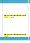 NR 228 Exam 2 Study Guide Chapter 5 to 11 A+ Rated  