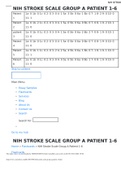NIH STROKE SCALE GROUP A PATIENT 1-6