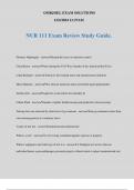 NUR 111 Exam Review Study Guide.