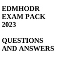 EDMHODR EXAM PACK 2023