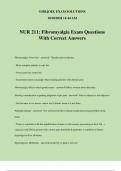 NUR 211: Fibromyalgia Exam Questions With Correct Answers