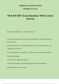 NUR 402 HIV Exam Questions With Correct Answers