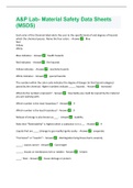 A&P Lab- Material Safety Data Sheets (MSDS)