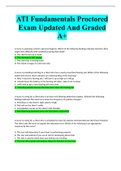 ATI Fundamentals Proctored Exam Updated And Graded A+