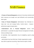 NAB Finance 2023 Study Guide