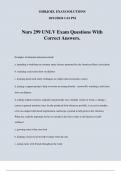 Nurs 299 UNLV Exam Questions With Correct Answers.