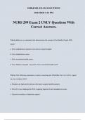 NURS 299 Exam 2 UNLV Questions With Correct Answers.