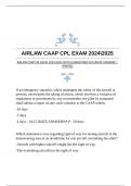 AIRLAW CAAP CPL EXAM 20242025 WITH GUARANTEED ACCURATE ANSWERS |VERIFIED