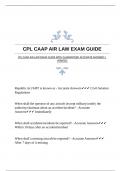 CPL CAAP AIR LAW EXAM GUIDE WITH GUARANTEED ACCURATE ANSWERS |VERIFIED