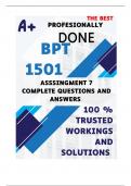 BPT1501 Assignment 7 (PORTFOLIO) Semester 2 2024 - DUE 25 October 2024