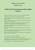 NURS 331 EXAM 2 Questions With Verified Answers.