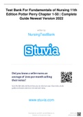 Test Bank For Fundamentals of Nursing 11th Edition Potter Perry Chapter 1-50 | Complete Guide Newest Version 2023