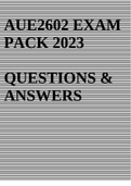 AUE2602 EXAM PACK 2023