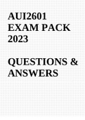 AUI2601 EXAM PACK 2023